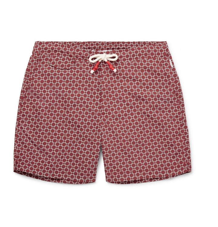 Photo: Orlebar Brown - Dania Mid-Length Printed Swim Shorts - Red