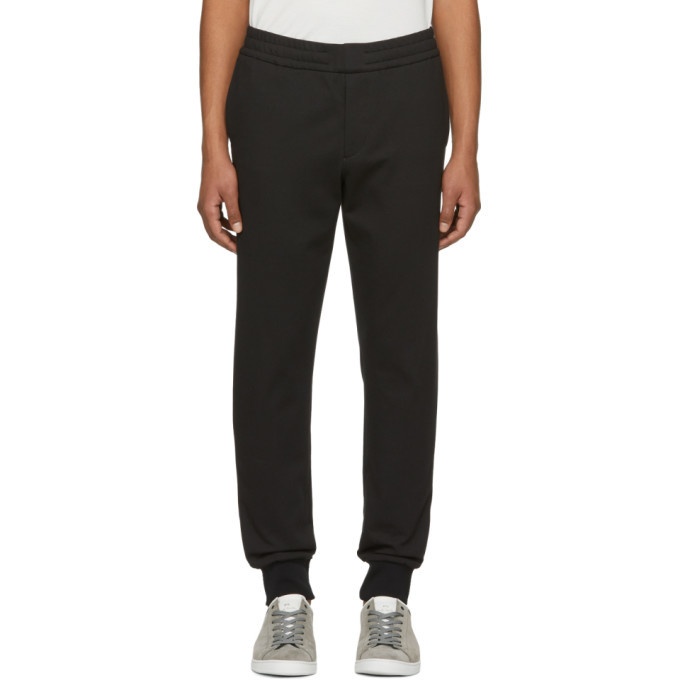 Photo: PS by Paul Smith Black Drawcord Sweatstyle Trousers
