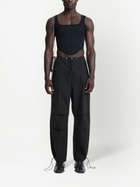 Dion Lee Black Organic Cotton Parachute Trousers