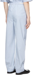 UNIFORME Blue & White Stripy Pyjama Trousers