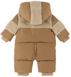 Burberry Baby Beige Down Thomas Bear Appliqué Snowsuit