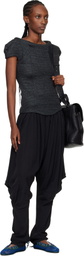Kiko Kostadinov Gray Compass Jersey Blouse
