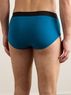 Zegna - Stretch-Cotton Briefs - Blue