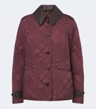 Burberry Fernleigh leather-trimmed quilted jacket
