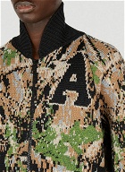 Aries - Camouflage Varsity Cardigan in Black
