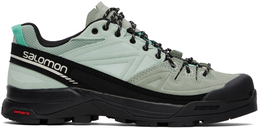 Salomon Green & Black X-Alp Leather Sneakers Salomon