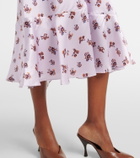 Dorothee Schumacher Shiny Daydream floral silk satin midi dress