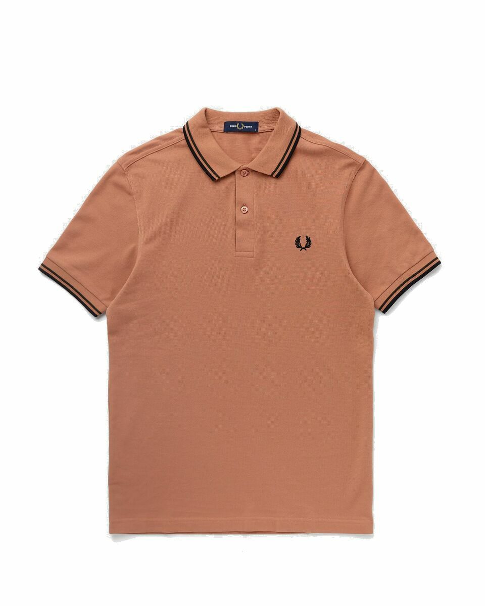 Photo: Fred Perry Twin Tipped Fred Perry Shirt Brown - Mens - Polos