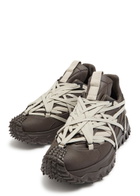 Rick Owens Trailgrip Megalace Leather Sneakers Grey
