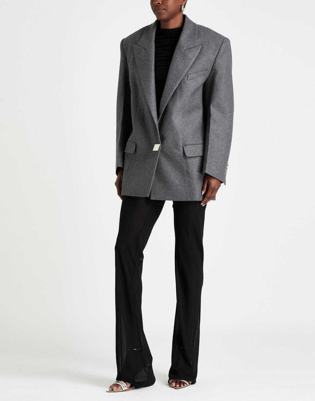 The Attico Womens Blazer in Grey