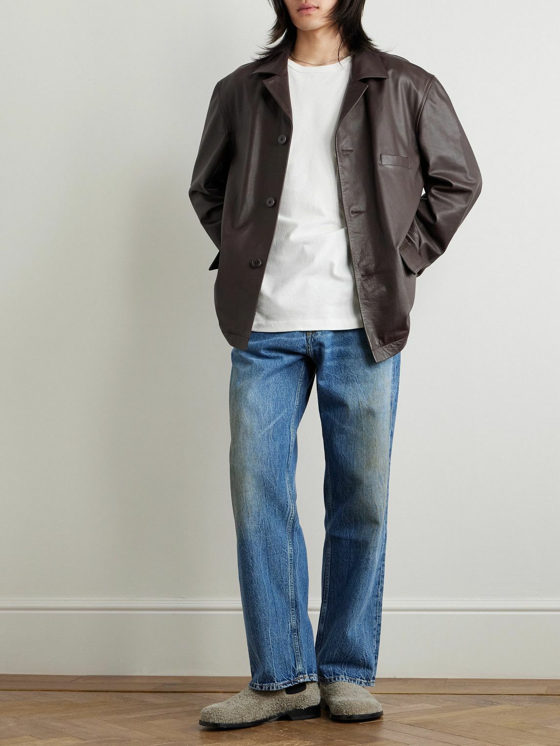 LEMAIRE - Leather Jacket - Brown Lemaire