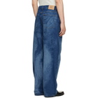 CAMPERLAB Blue Distorted Laser Loose Fit Jeans