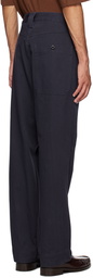 MHL by Margaret Howell Navy Dropped Pocket Trousers