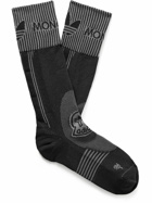 Moncler Genius - adidas Originals Logo-Jacquard Ribbed Recycled Stretch-Knit Socks - Black