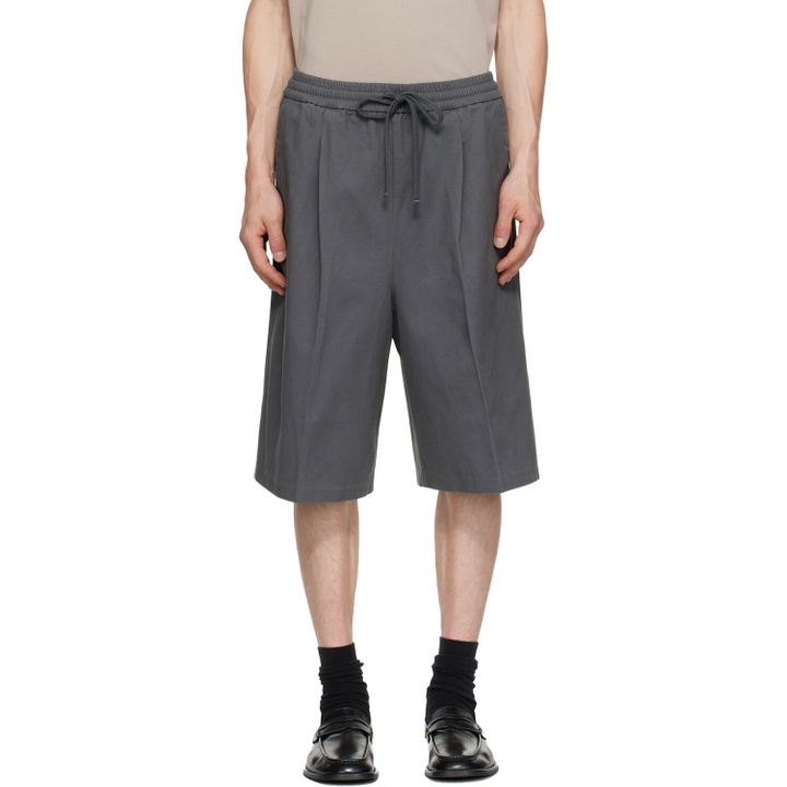Photo: Fear of God ESSENTIALS Gray Relaxed Drawstring Shorts