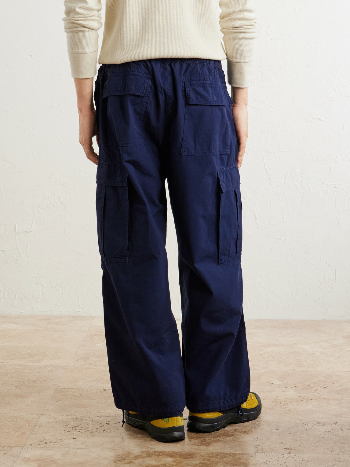Polo Ralph Lauren - Wide-Leg Cotton-Canvas Cargo Trousers - Blue