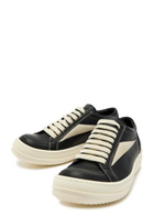 Rick Owens Vintage Panelled Brushed Suede Sneakers Black Other