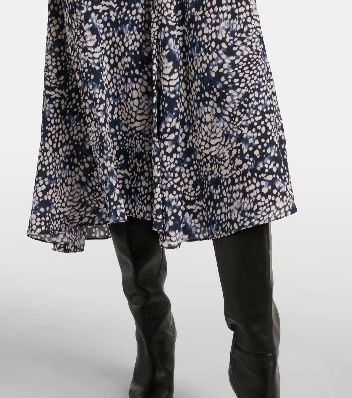 Isabel Marant Hortensia printed crêpe de chine midi skirt
