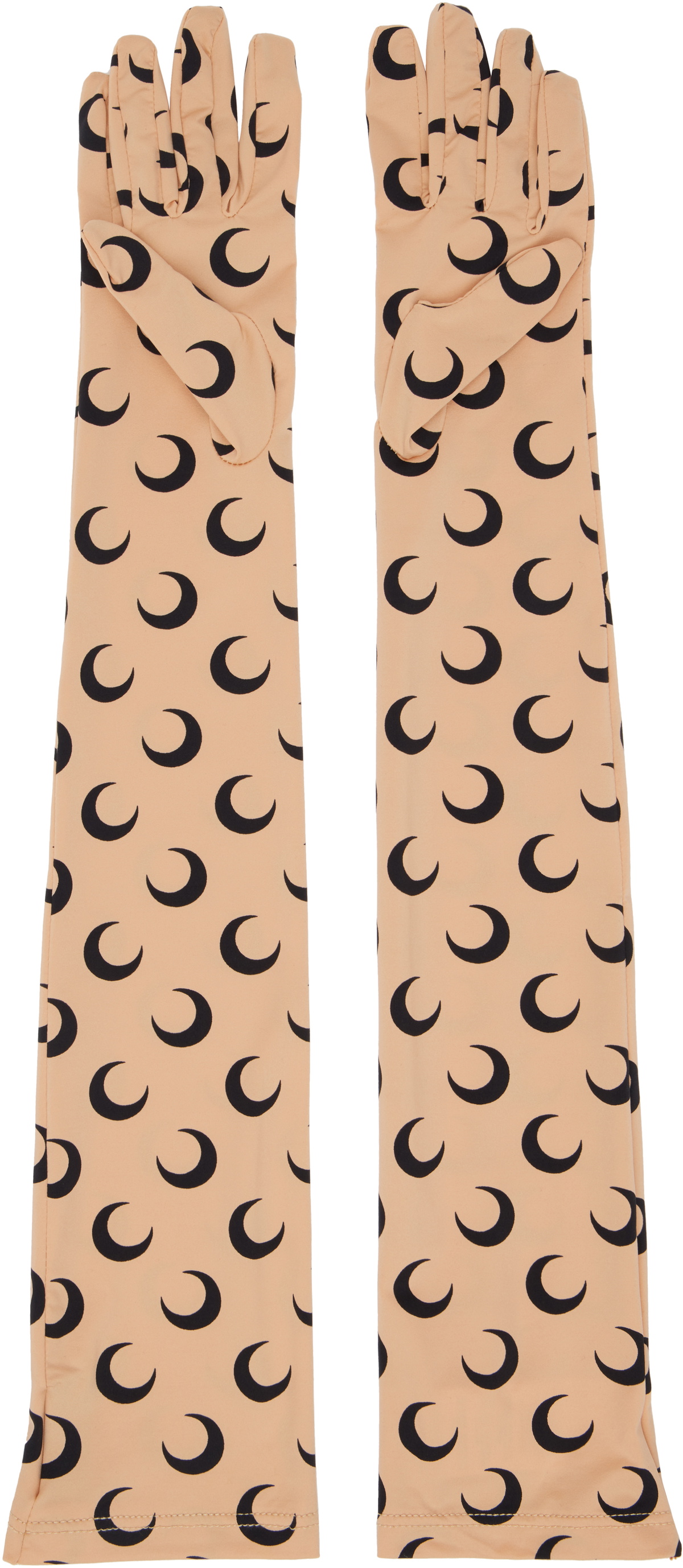 Marine Serre Beige Regenerated All Over Moon Gloves