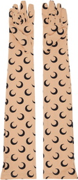 Marine Serre Beige Regenerated All Over Moon Gloves