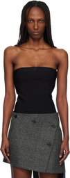 Courrèges Black Bustier Lingerie Jersey Bodysuit