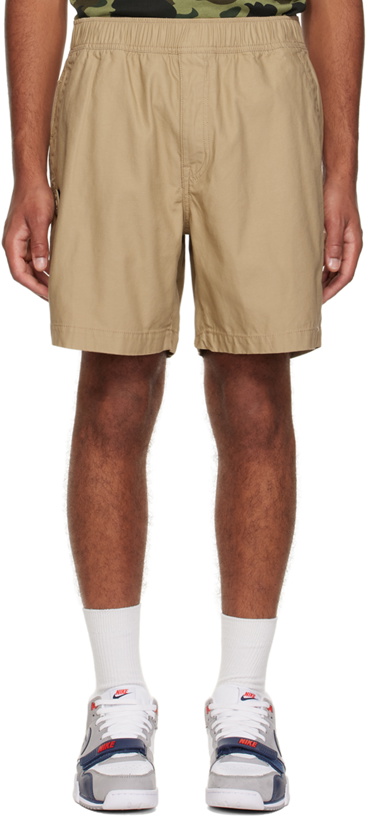 Photo: AAPE by A Bathing Ape Beige Drawstring Shorts