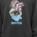Undercoverism Men's Heart Logo Print Crew Sweat in Black