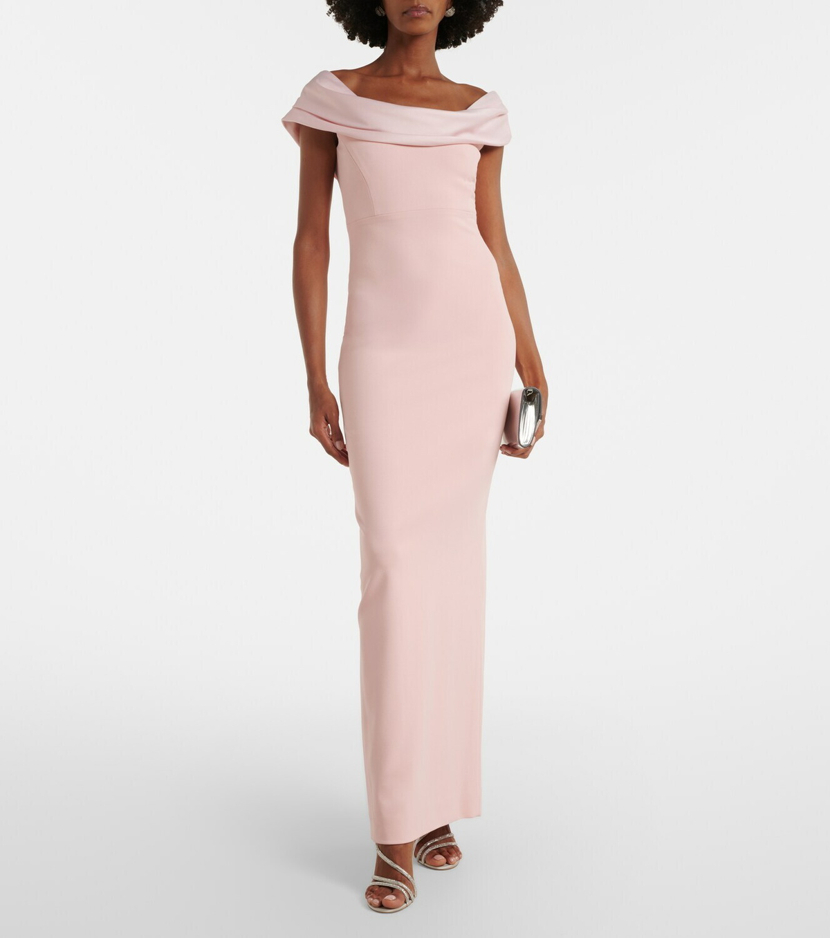 Solace London Adele satin-trimmed gown