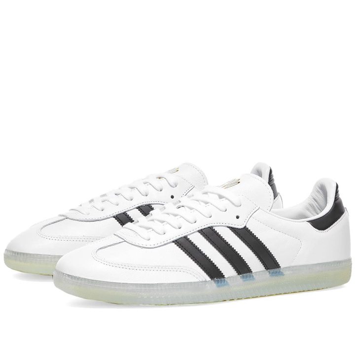 Photo: Adidas Men's Samba X Dill Sneakers in White/Core Black/Gold