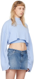 HALFBOY Blue Cropped Sweatshirt