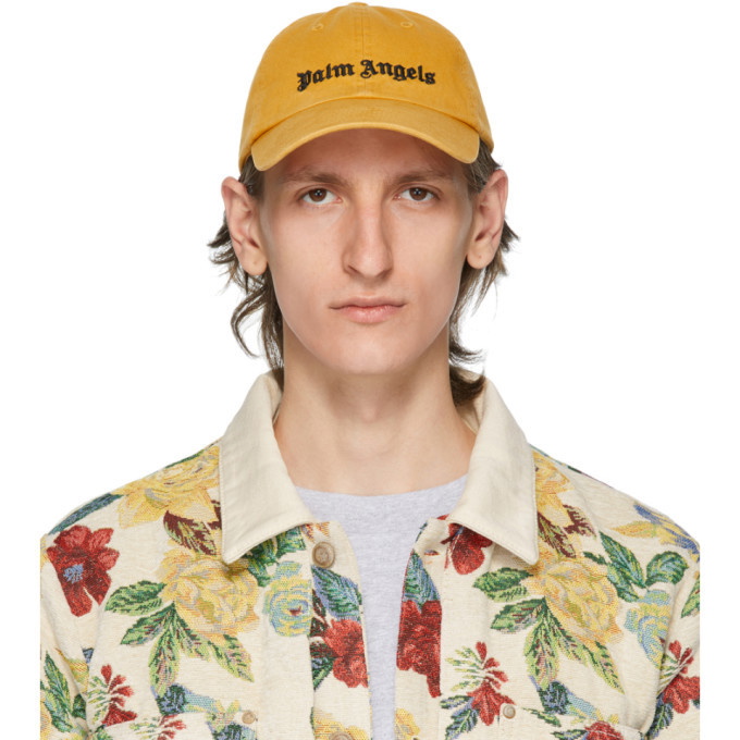 Photo: Palm Angels Yellow Classic Logo Cap