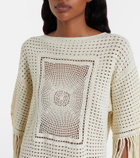 Zimmermann Indra crochet fringed cotton minidress