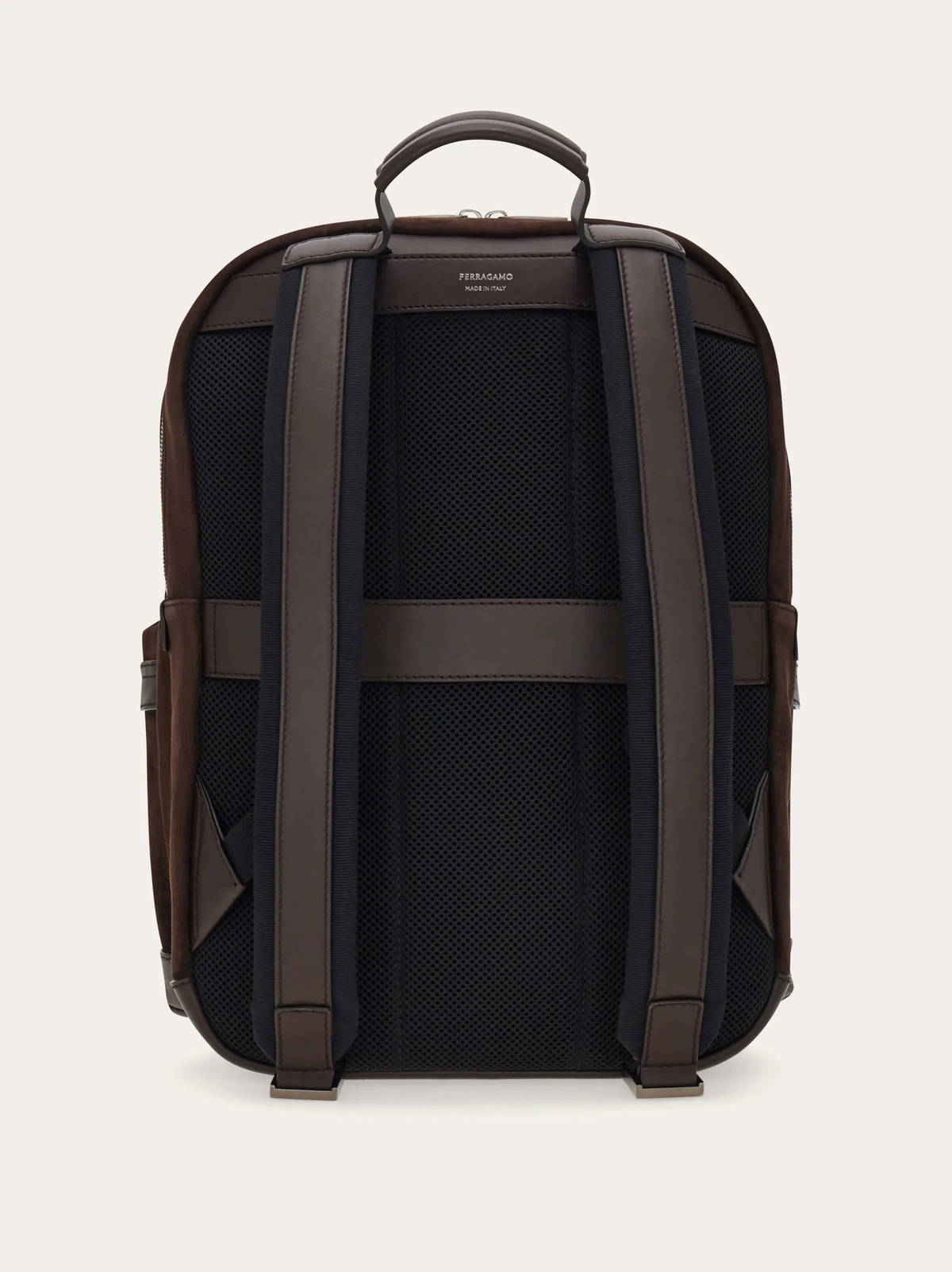 Ferragamo Mens Suede backpack in Brown