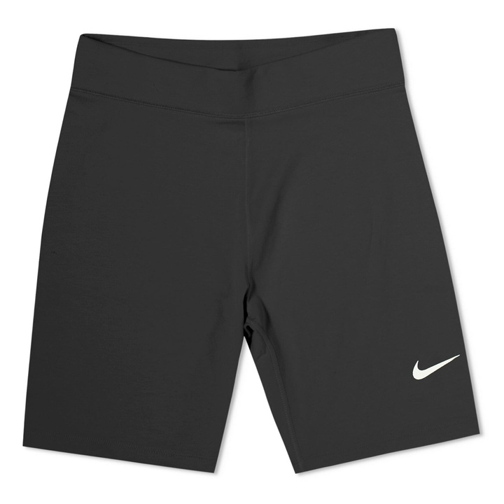 Photo: Nike Women's High Waisted 8 Inch Biker Shorts in Black/Sail