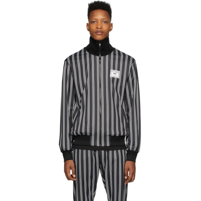 Photo: Dolce and Gabbana Black Striped Zip Up Jacket
