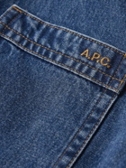 A.P.C. - Basile Logo-Embroidered Denim Overshirt - Blue