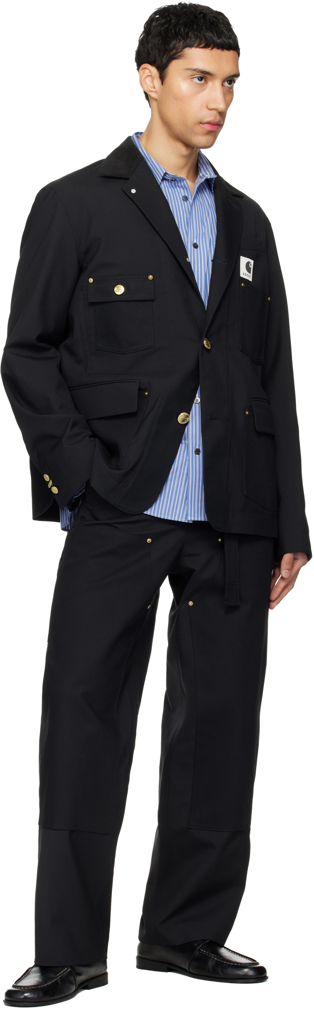 sacai Black Carhartt WIP Edition Duck Trousers Sacai