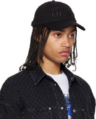 Versace Jeans Couture Black Embroidered Logo Baseball Cap