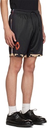 Marcelo Burlon County of Milan Black Gradient Sport Shorts