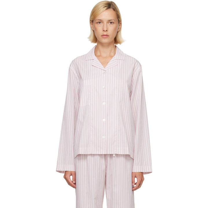 Photo: Tekla Pink Fine Twill Long-Sleeved Pyjama Shirt