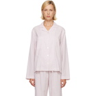 Tekla Pink Fine Twill Long-Sleeved Pyjama Shirt