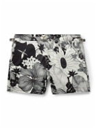 TOM FORD - Slim-Fit Short-Length Floral-Print Swim Shorts - Black