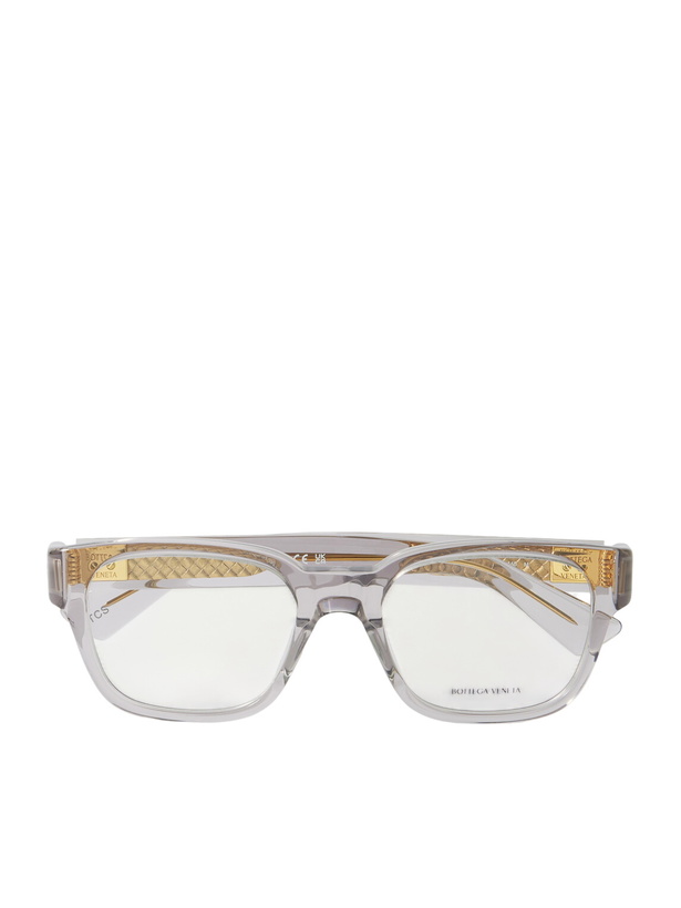 Photo: Bottega Veneta - D-Frame Recycled-Acetate and Gold-Tone Optical Glasses