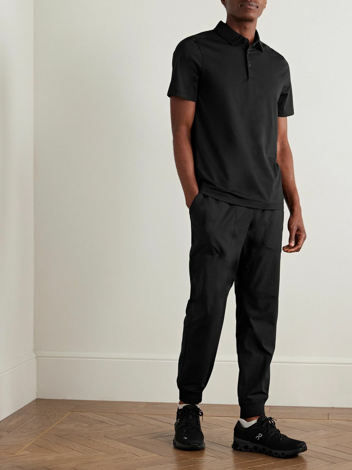 Lululemon - Evolution Slim-Fit Stretch-Jersey Golf Polo Shirt - Black