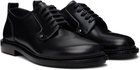 AMI Paris Black Leather Anatomical Toe Derbys