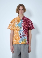 Brain Dead Zip-Collar Tie-Dye Polo Shirt