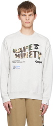 AAPE by A Bathing Ape Gray Printed Sweatshirt