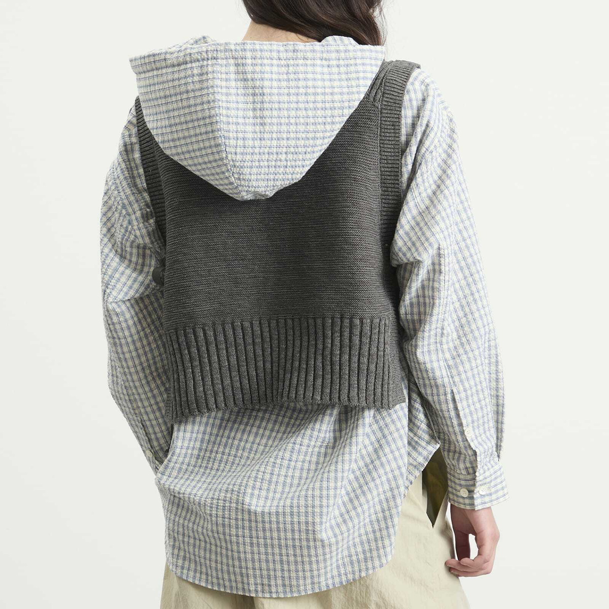 Beams Boy Women's Knitted Vest Top in Charcoal.G 