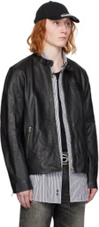 Diesel Black L-Metalo Leather Jacket