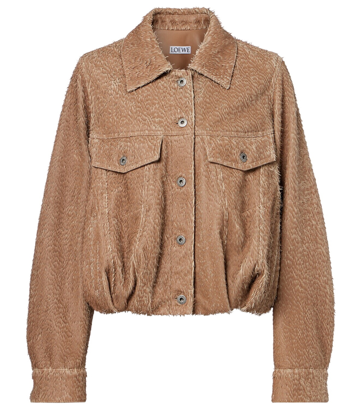 Loewe Suede-trimmed leather jacket Loewe